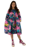 GOOD-TO-GO  Mirabel dress in Pink Jungle Cats   size 14